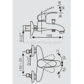 ရေချိုးခန်း ကြေးဝါ ရေချိုးကန် Hand Shower Faucet 2 လုပ်ဆောင်ချက်